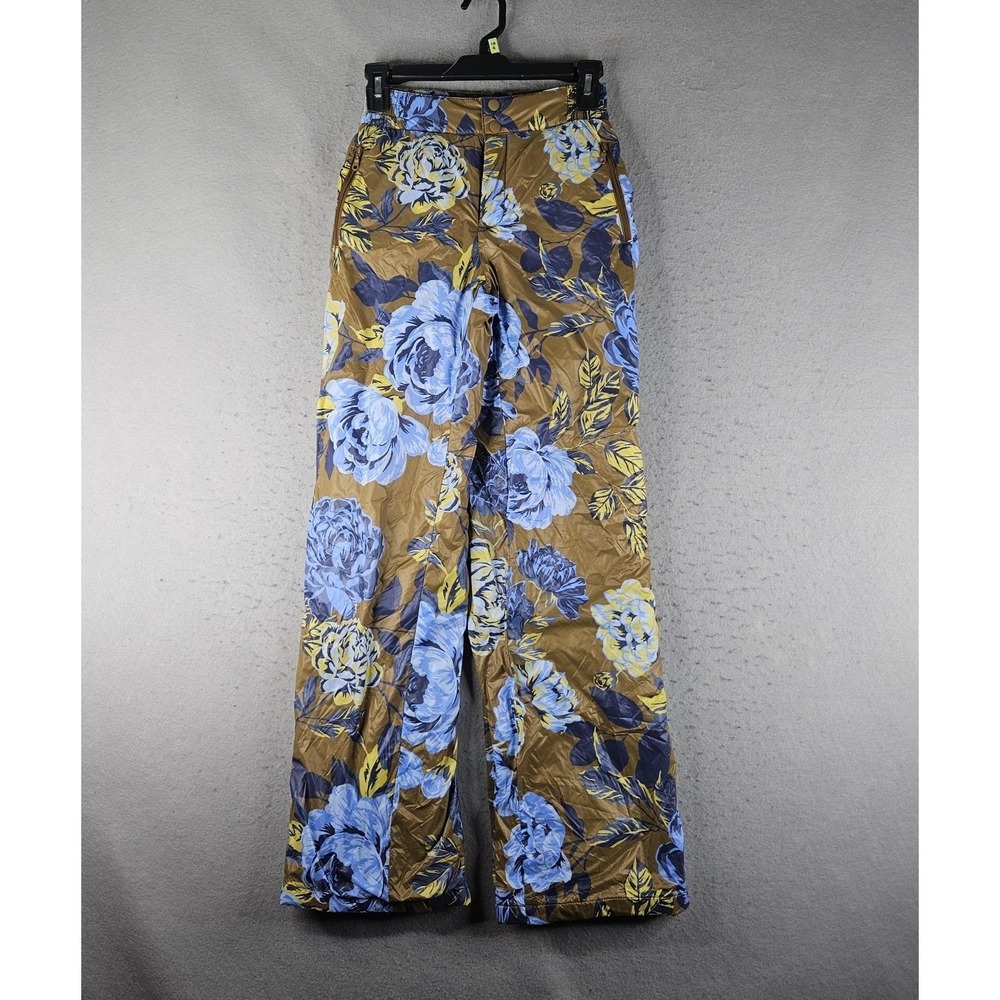 OFFLINE By Aerie Snow Pants Womens XXS Multicolor Floral Insulated Zip Pockets